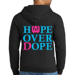 Hope Over Dope Zip-Up Hoodie - Back